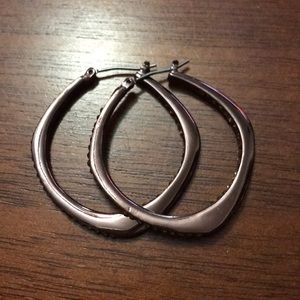 Brown Metallic Earrings